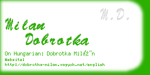 milan dobrotka business card